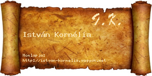 István Kornélia névjegykártya
